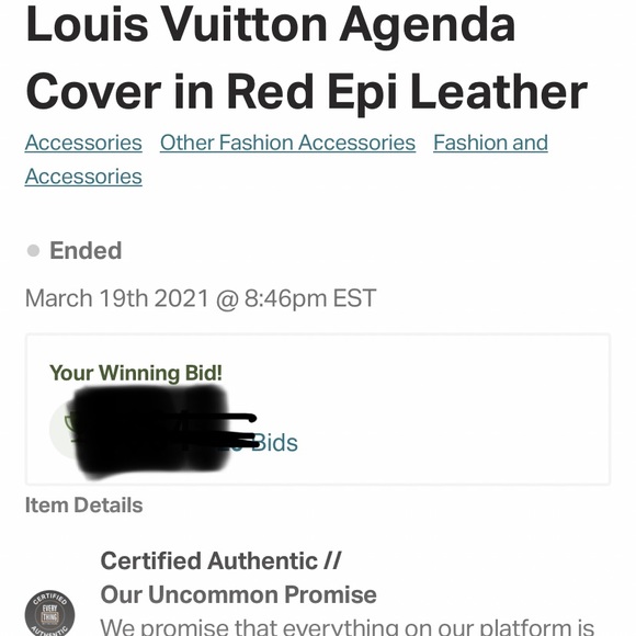 Louis Vuitton agenda cover in red epi leather - Picture 12 of 12